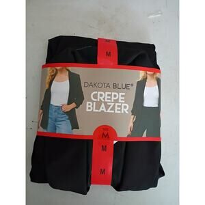NWT Dakota Blue Women's Crepe Blazer, Color Black, Size M